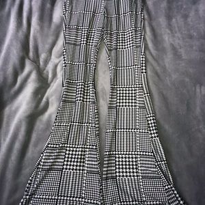 70s Houndstooth Bellbottom Pants